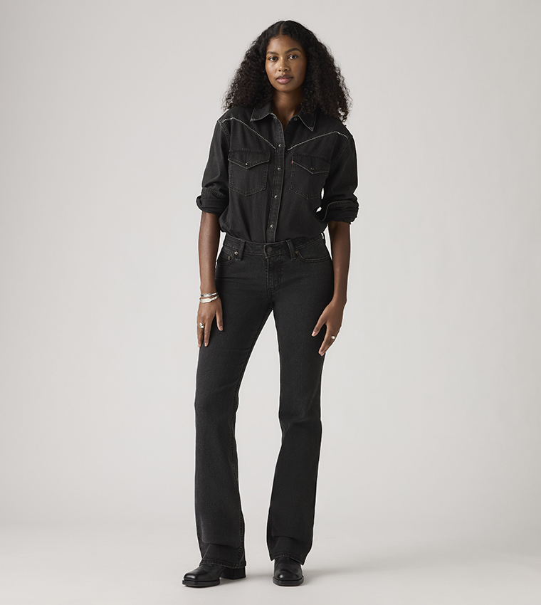 Washed Super Low Bootcut Jeans