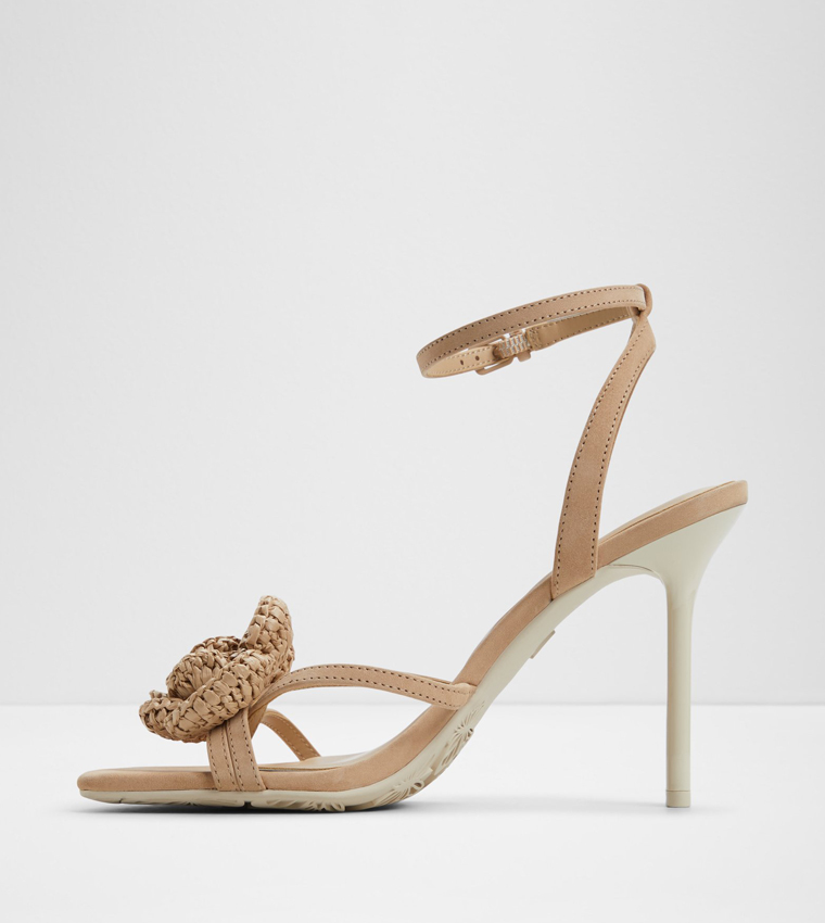 WILDBLOSSOM Floral Applique Heeled Sandals