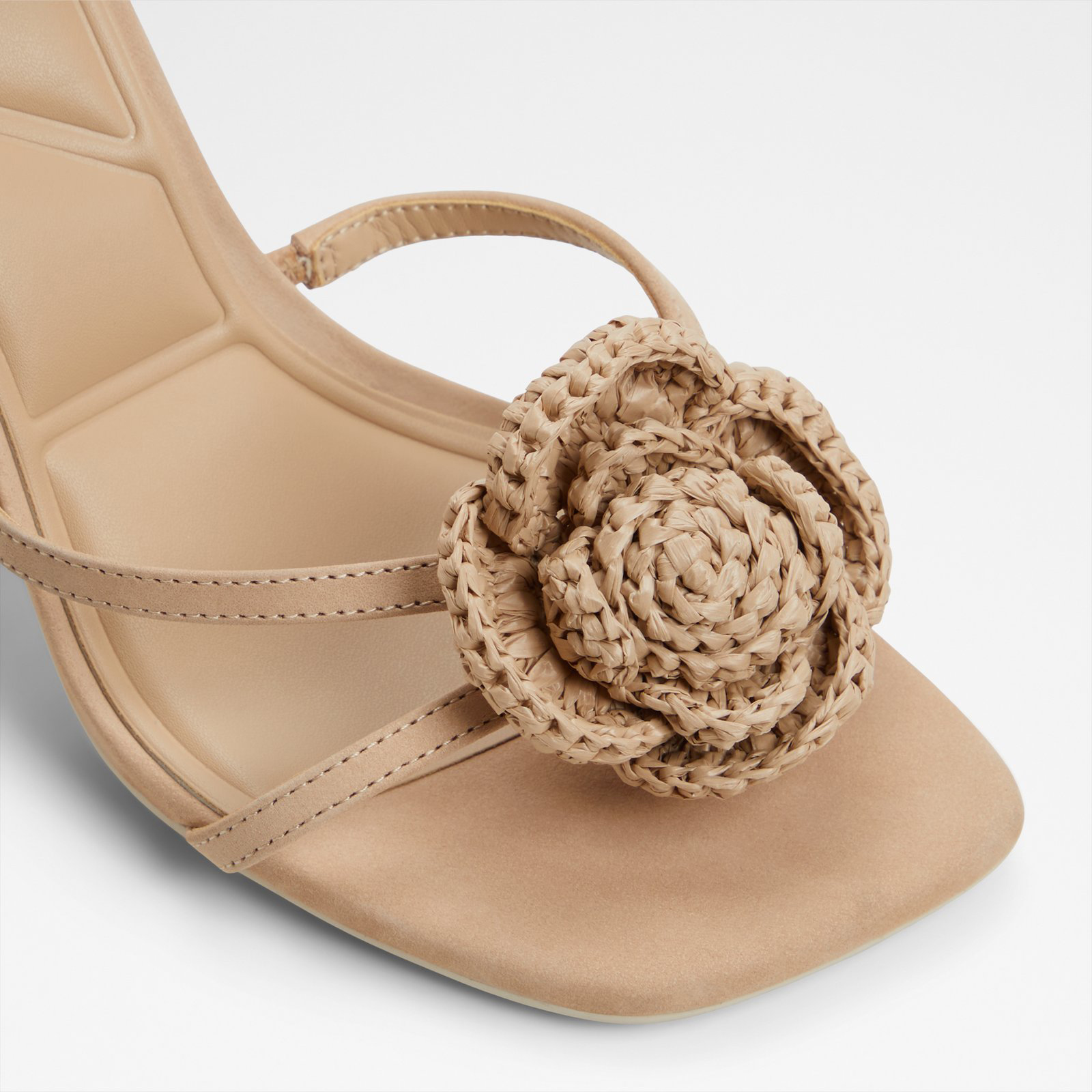 WILDBLOSSOM Floral Applique Heeled Sandals