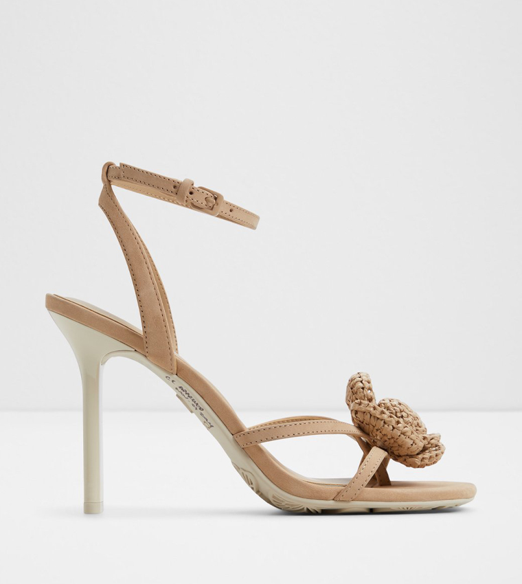 WILDBLOSSOM Floral Applique Heeled Sandals