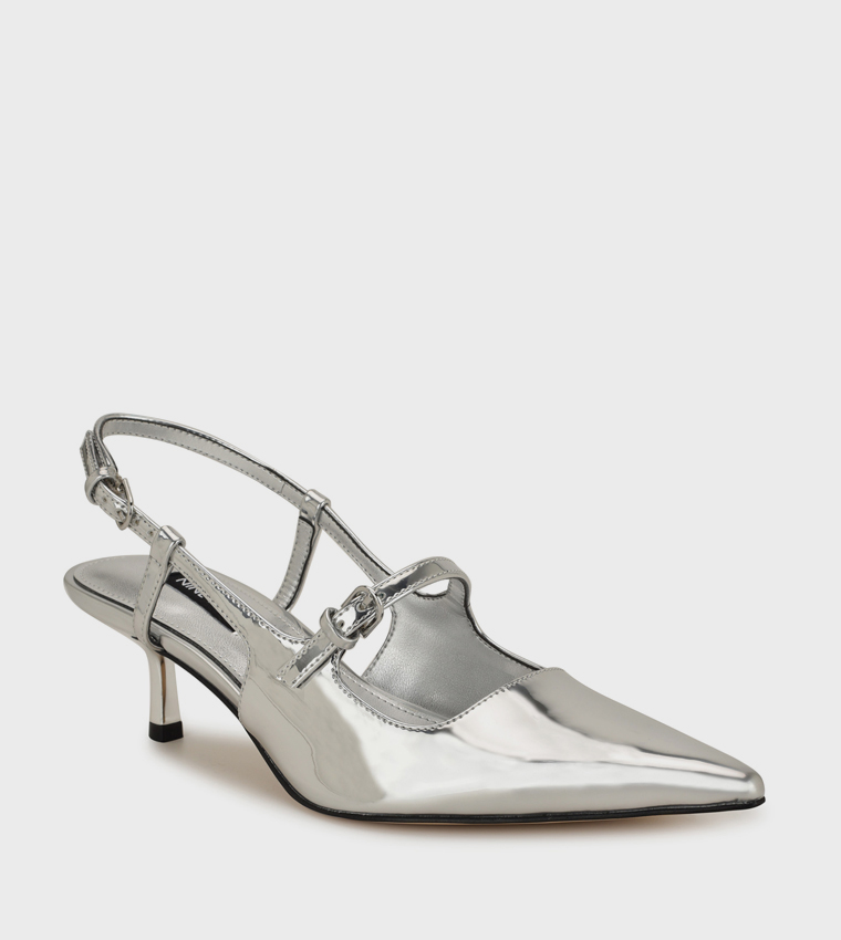 AMAYO Metallic Slingback Pumps
