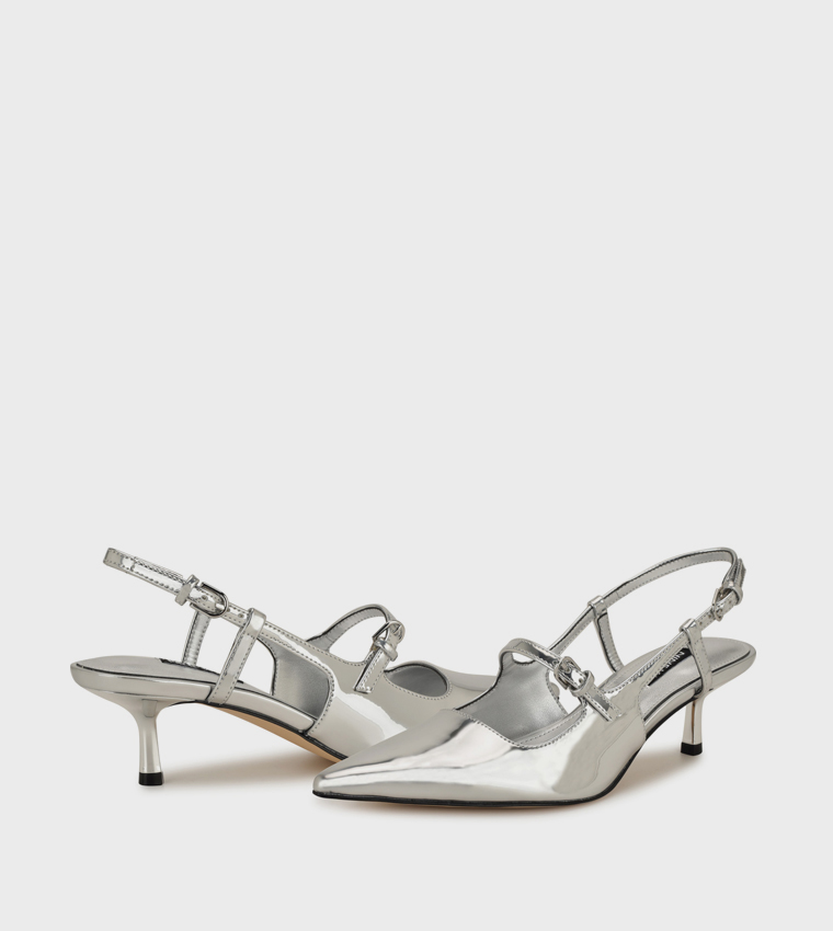AMAYO Metallic Slingback Pumps