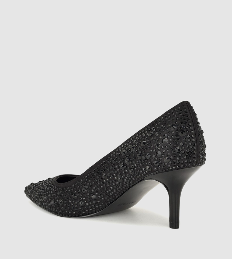 ARLENES-FW Embellished Kitten Heel Pumps