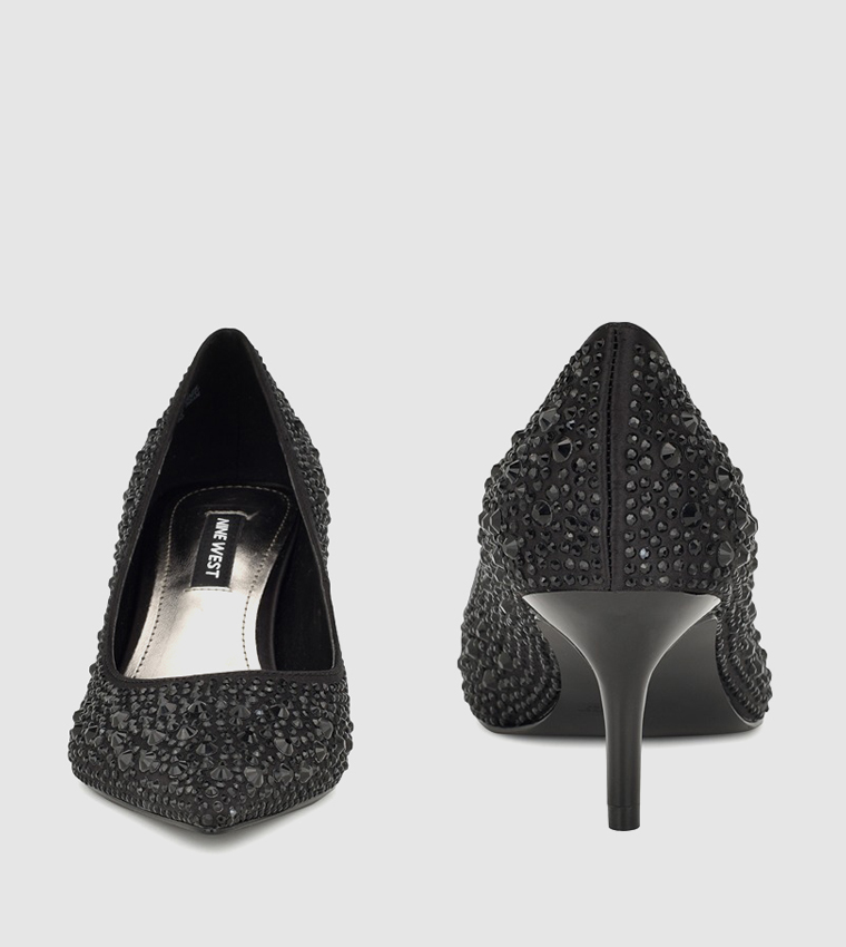 ARLENES-FW Embellished Kitten Heel Pumps