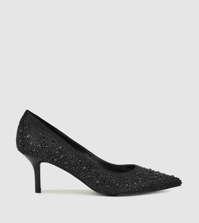 ARLENES-FW Embellished Kitten Heel Pumps