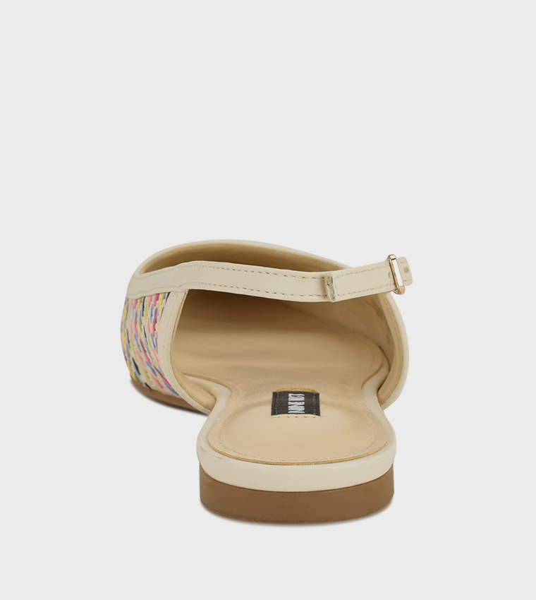 BRIN Tweed Slingback Flat Shoes