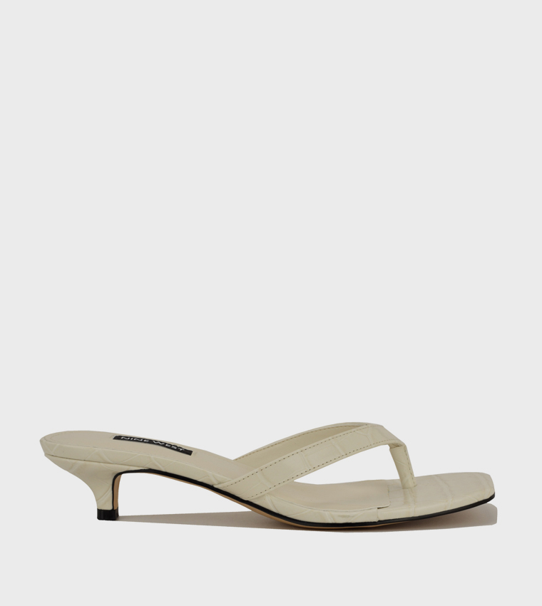 CASSA Croc Textured Heeled Sandals