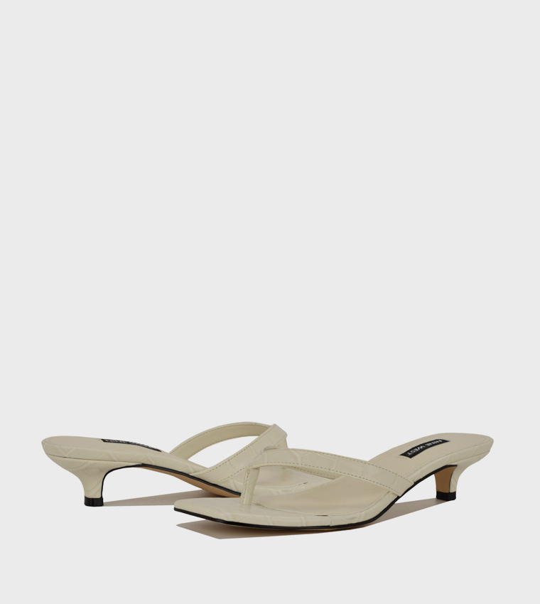 CASSA Croc Textured Heeled Sandals