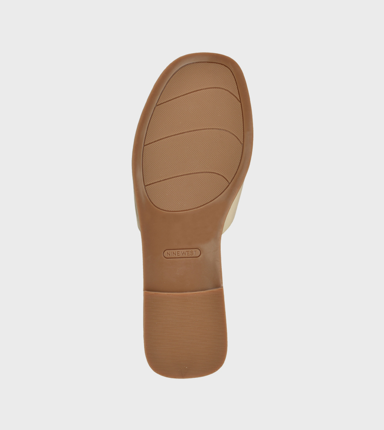 Nine West  Flat Sandals - Gold Flat Sandals