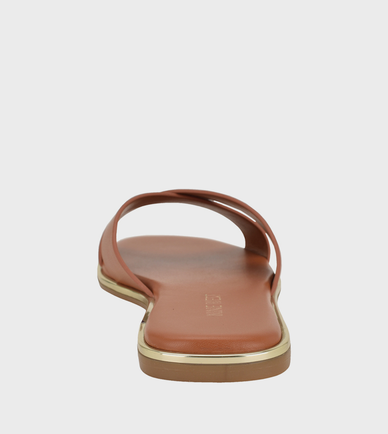 Nine West  Flat Sandals - Brown Flat Sandals