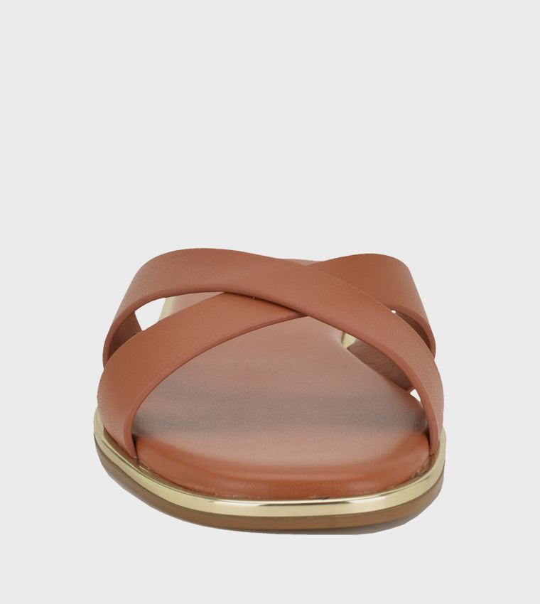Nine West  Flat Sandals - Brown Flat Sandals
