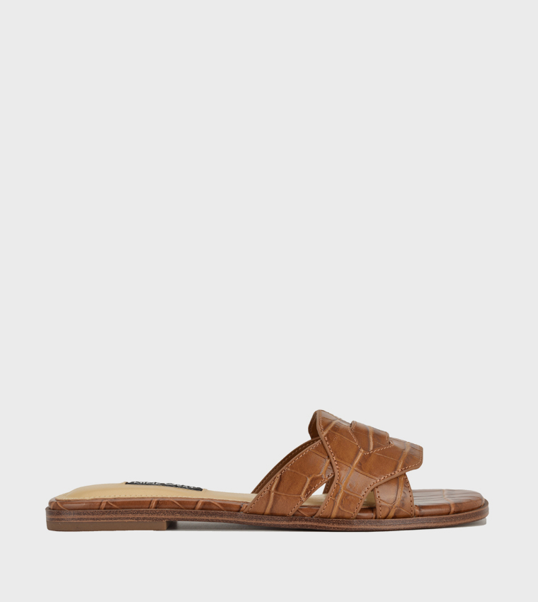 Nine West  Flat Sandals - Brown Flat Sandals