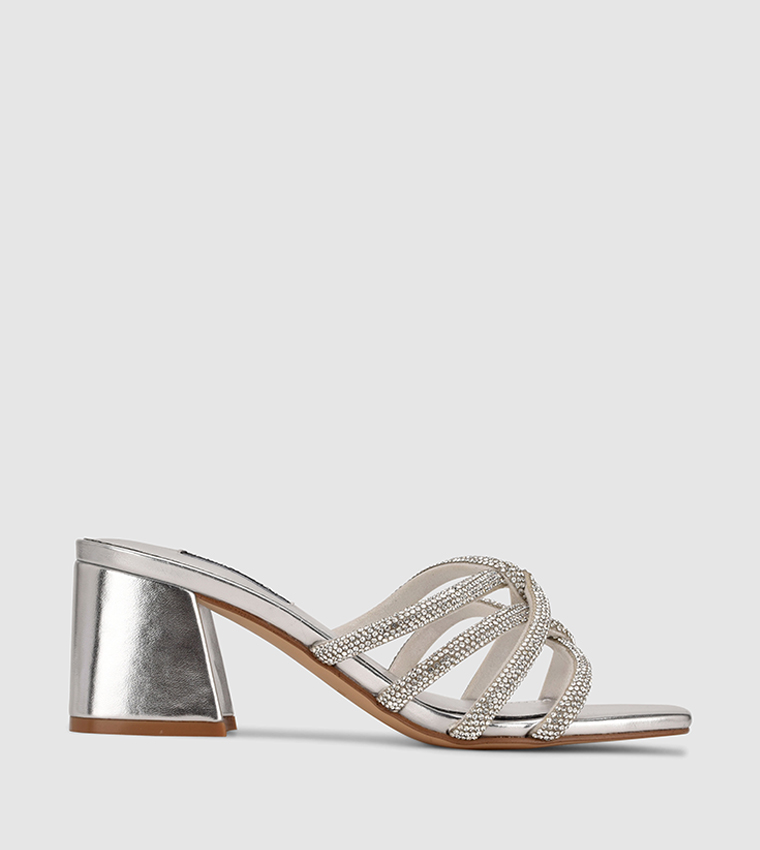 Embellished Block Heels