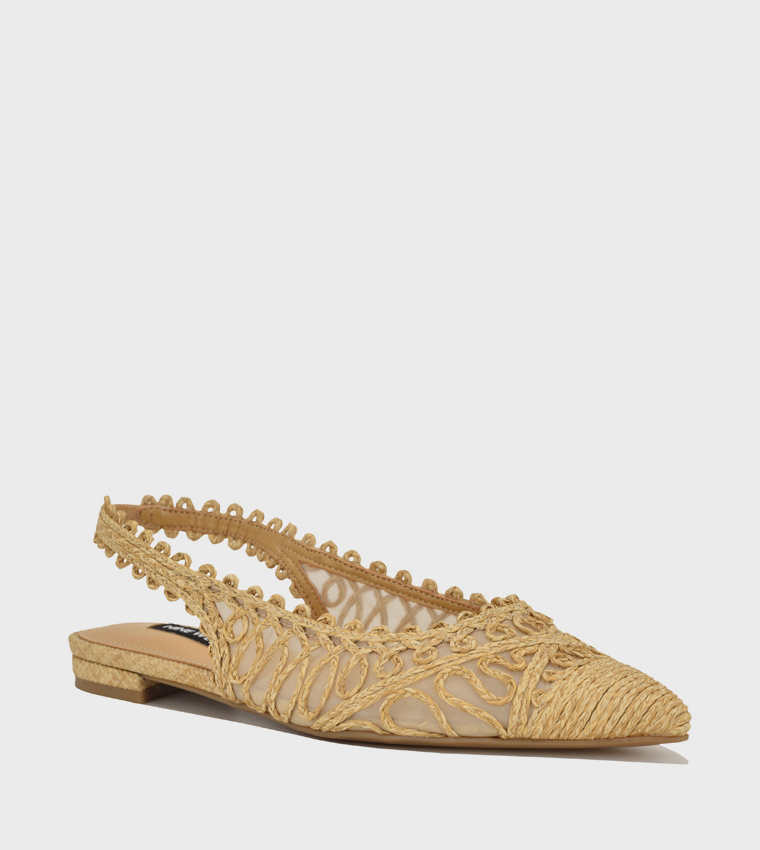 JOVIAS2 Laced Slingback Flat Shoes