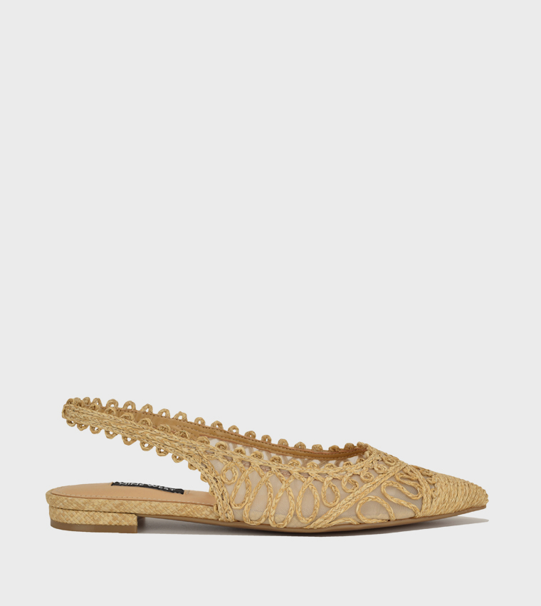 JOVIAS2 Laced Slingback Flat Shoes