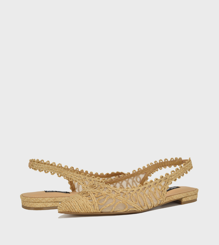 JOVIAS2 Laced Slingback Flat Shoes