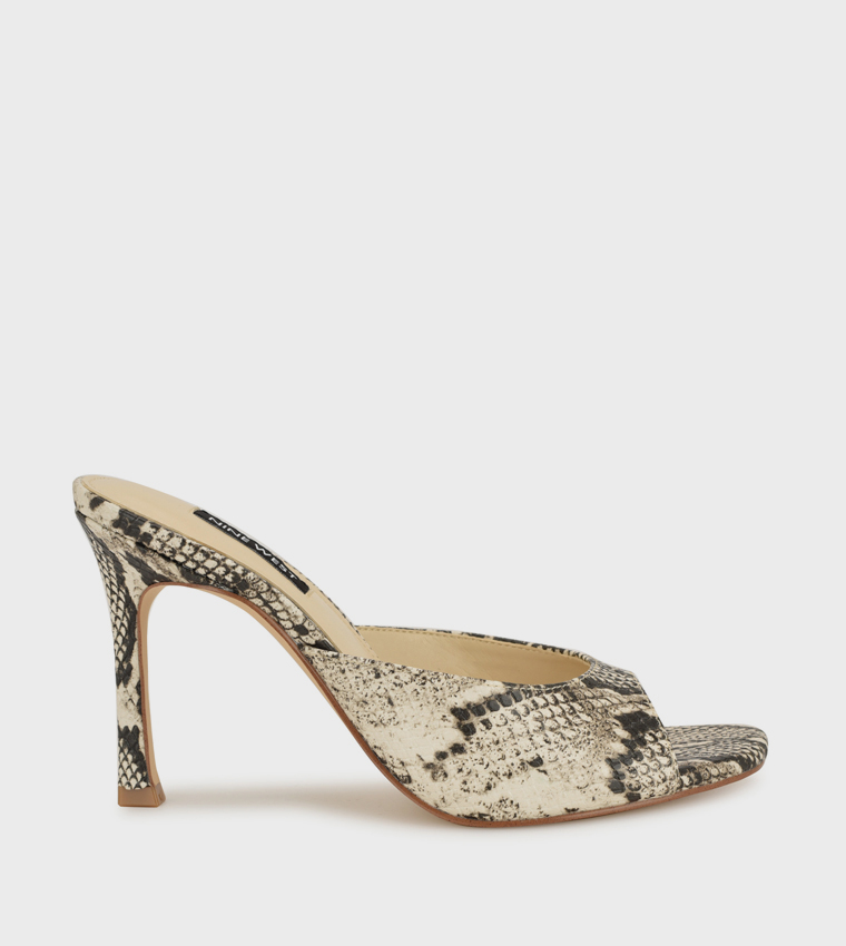 KISCO Snakeskin Stiletto Heel Sandals