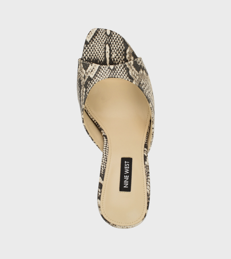 KISCO Snakeskin Stiletto Heel Sandals