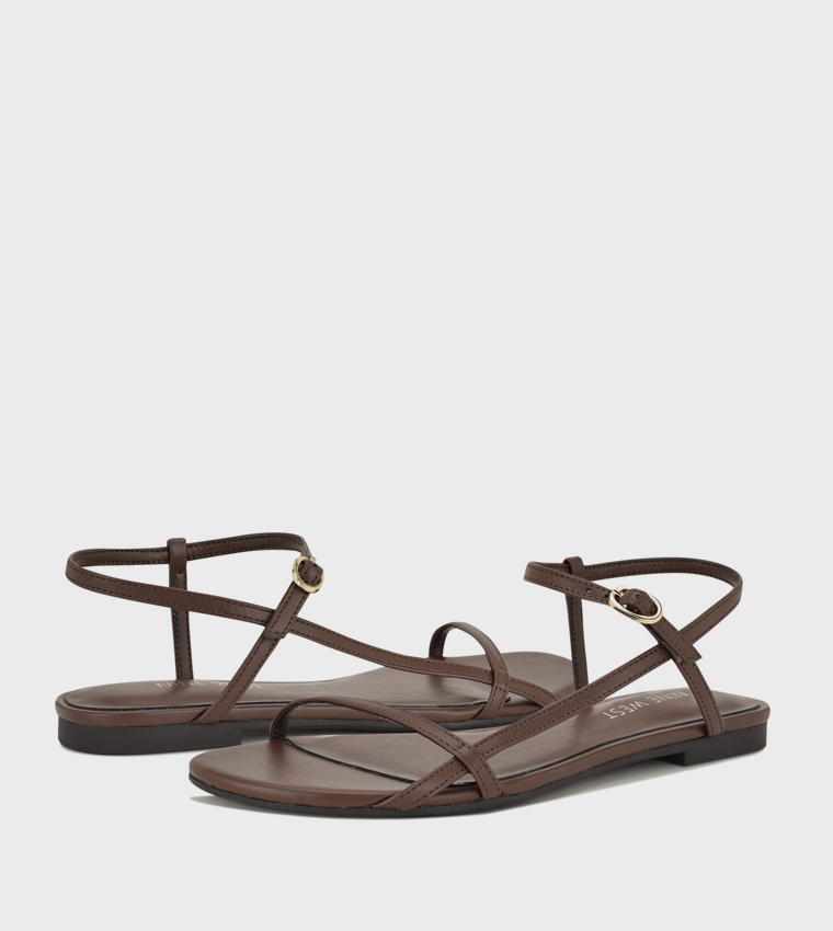 MASOW Ankle Strap Flat Sandals
