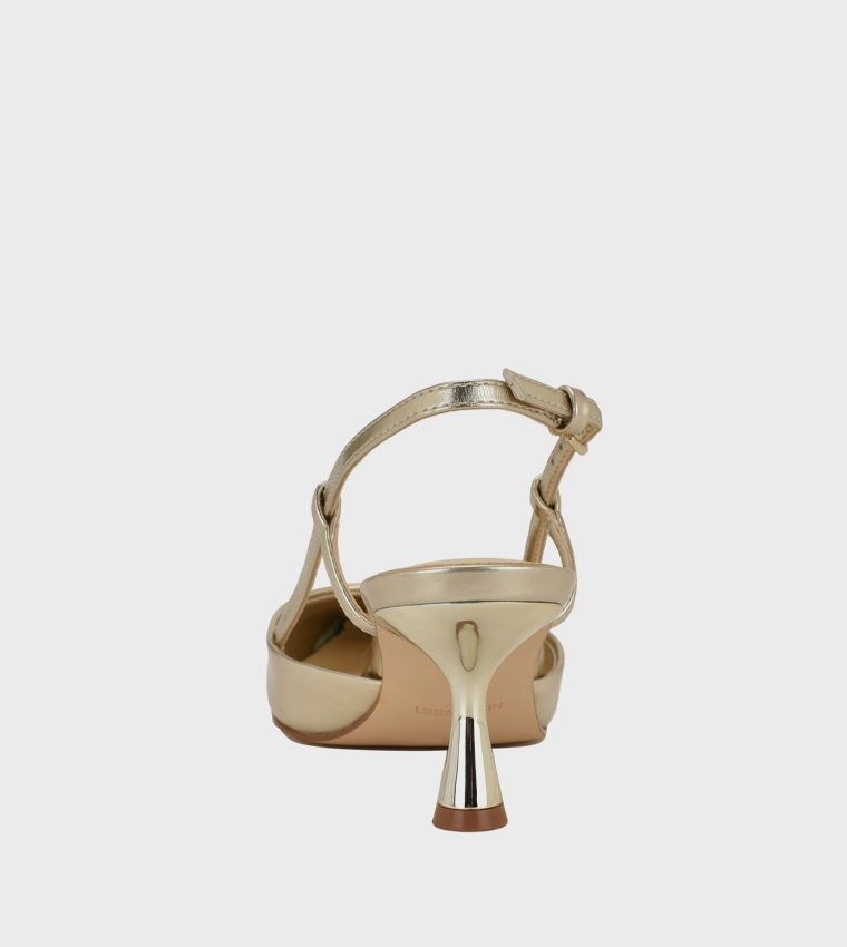 حذاء كعب بحزام خلفي ومقدمة مدببة