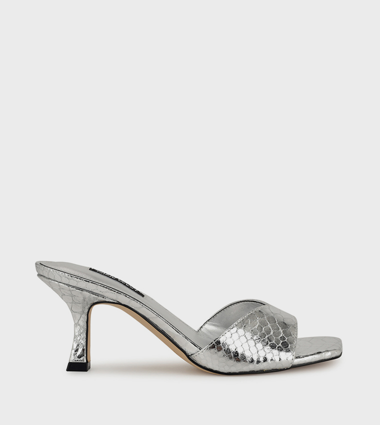 ROKKE Textured Heeled Sandals