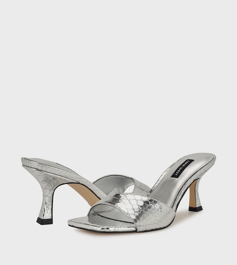 ROKKE Textured Heeled Sandals