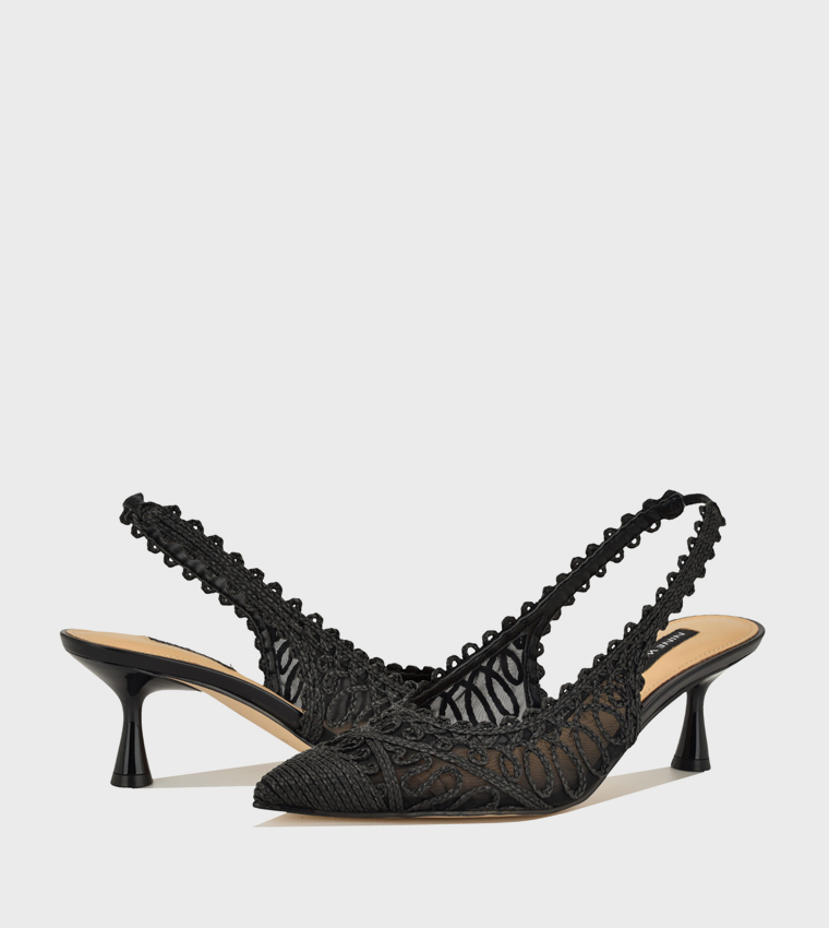 ROMAINE Embroidered Slingback Pumps