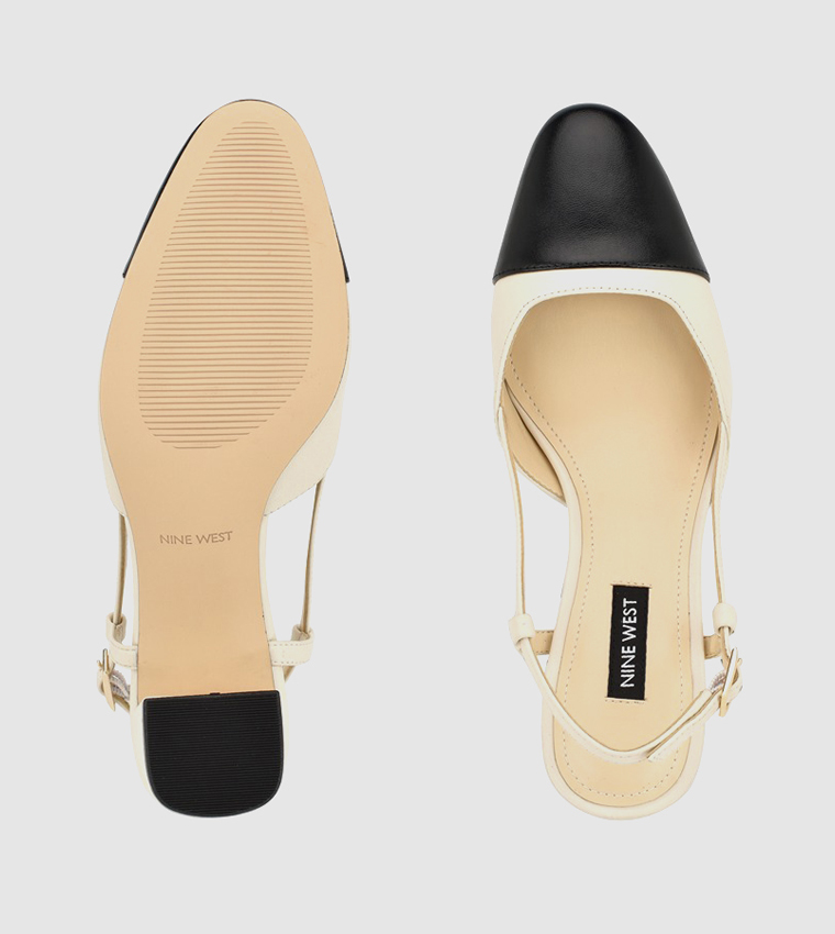 UNDA Block Heel Slingback Pumps