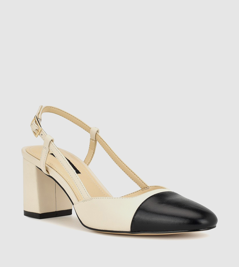UNDA Block Heel Slingback Pumps