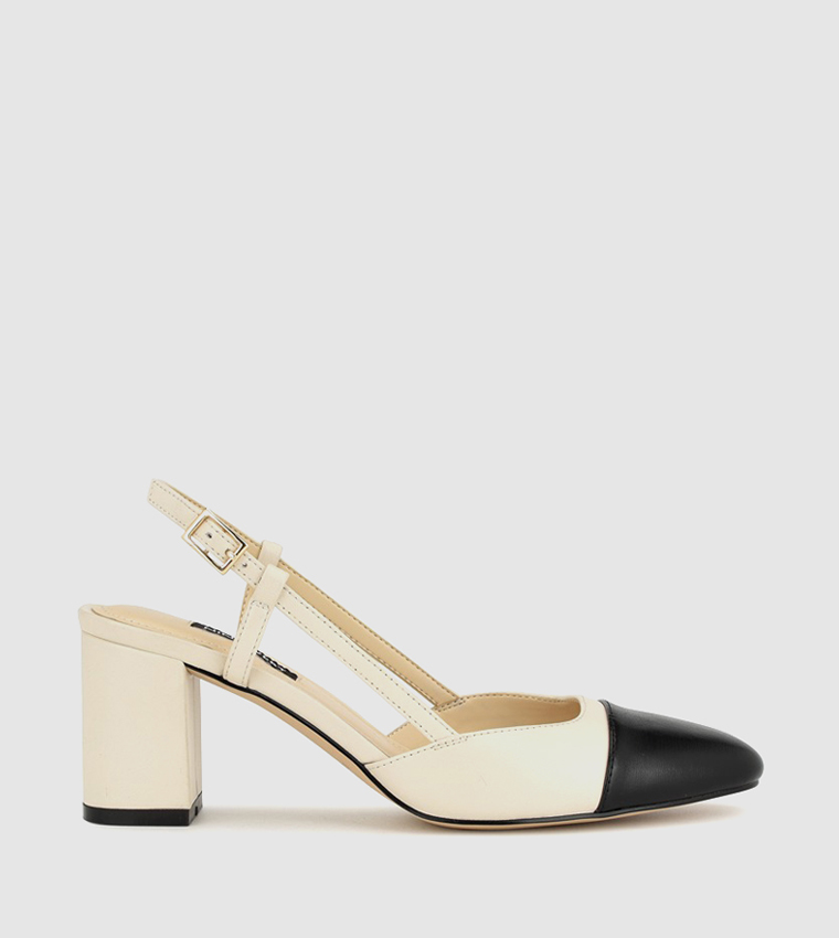 UNDA Block Heel Slingback Pumps