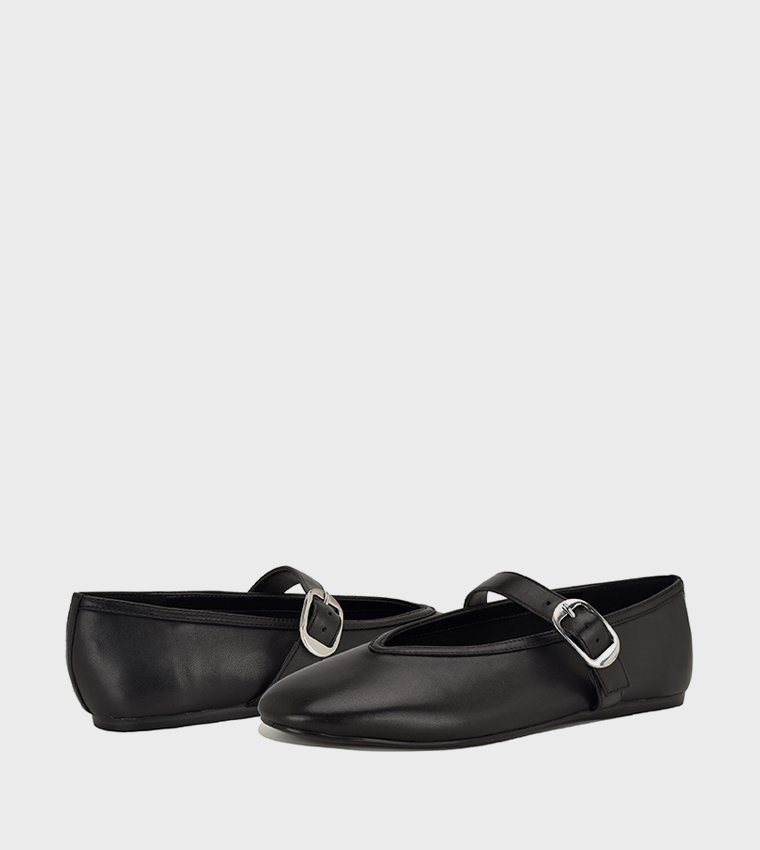 VANCEE Solid Round Toe Mary Jane Shoes