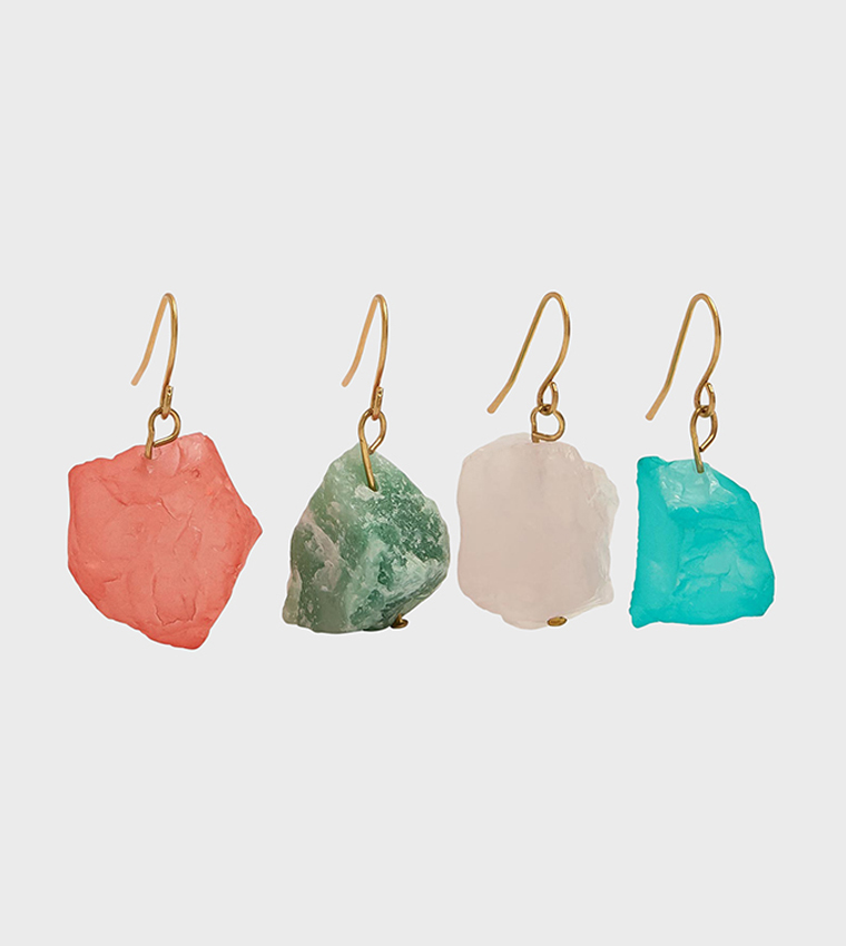 Multipack Stone Embellished Drop Earrings