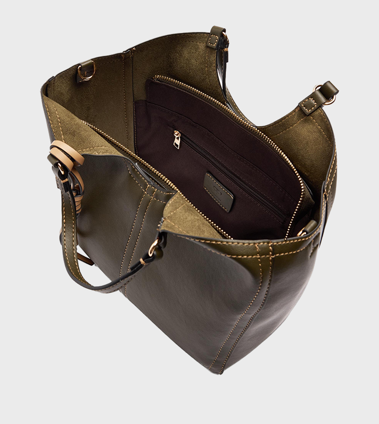 Solid Ring Charm Tote Bag