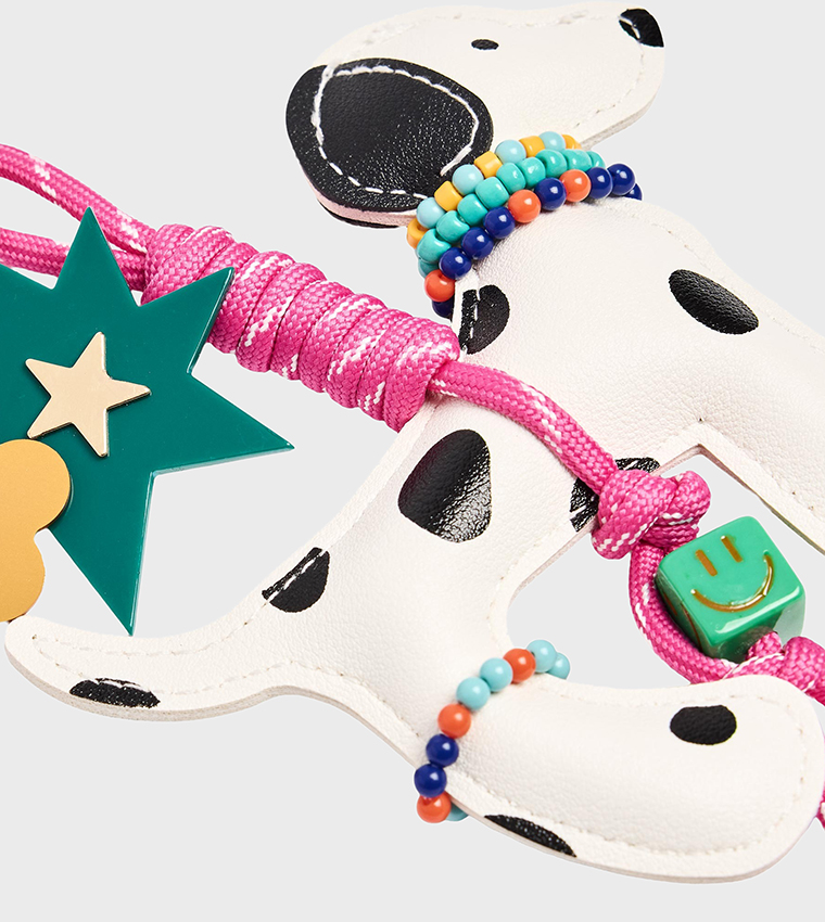 Polka Dot Dalmatian Dog Keychain