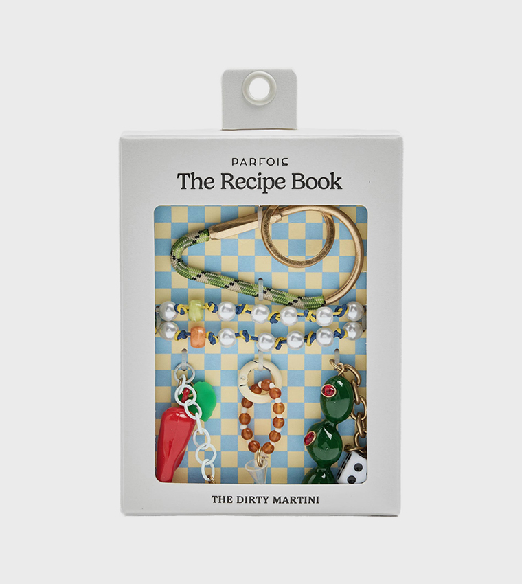 Beaded Charm Carabiner Keychain