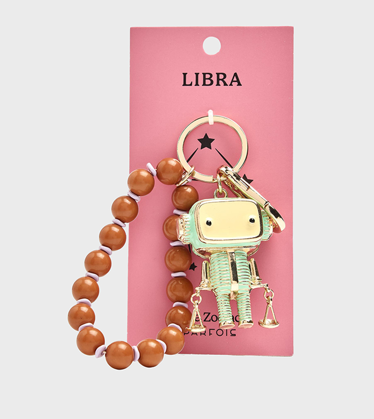 Robot Beaded Keychain