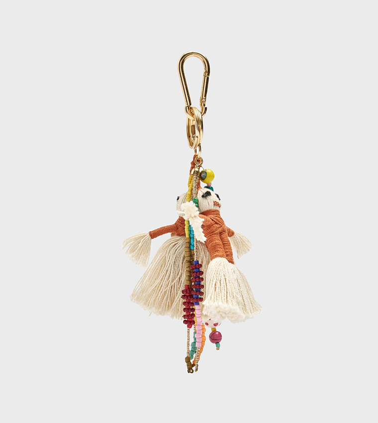 Beaded Tassel Doll Keychain