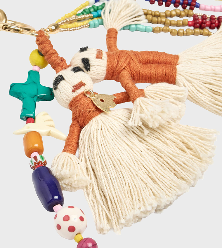 Beaded Tassel Doll Keychain