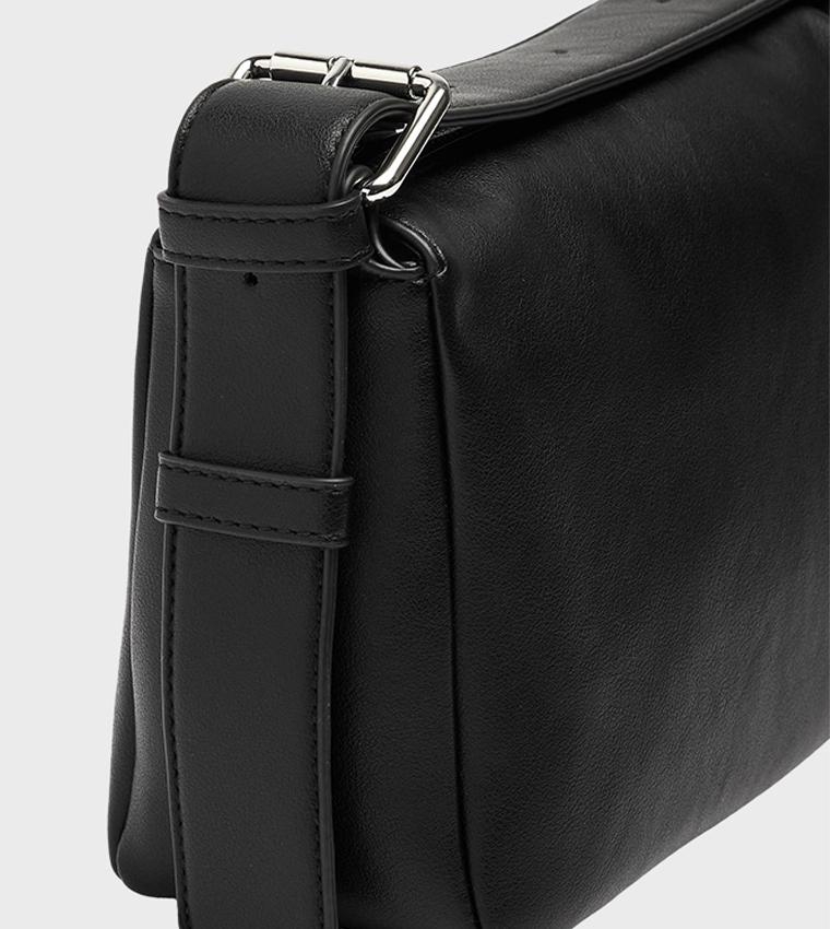 Solid Zip Crossbody Bag