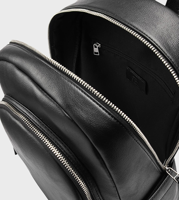 Solid Zipper Backpack