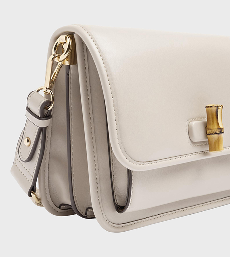 Panda1 Solid Bamboo Clasp Crossbody Bag