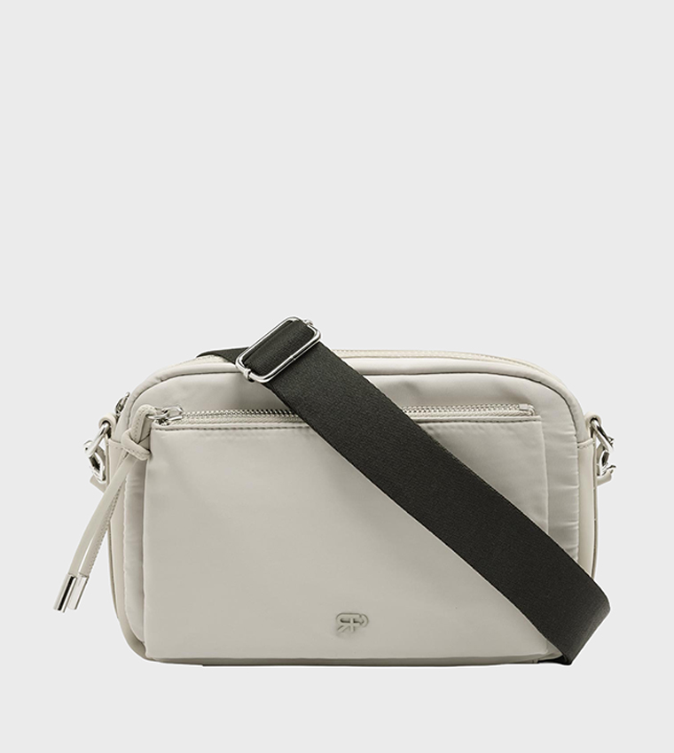 Solid Zip Crossbody Bag