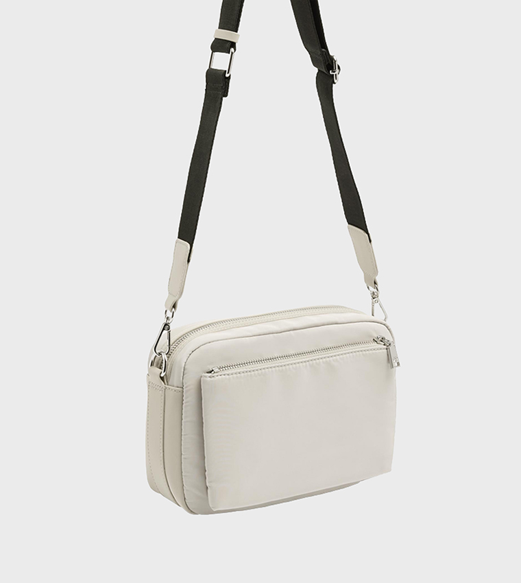 Solid Zip Crossbody Bag