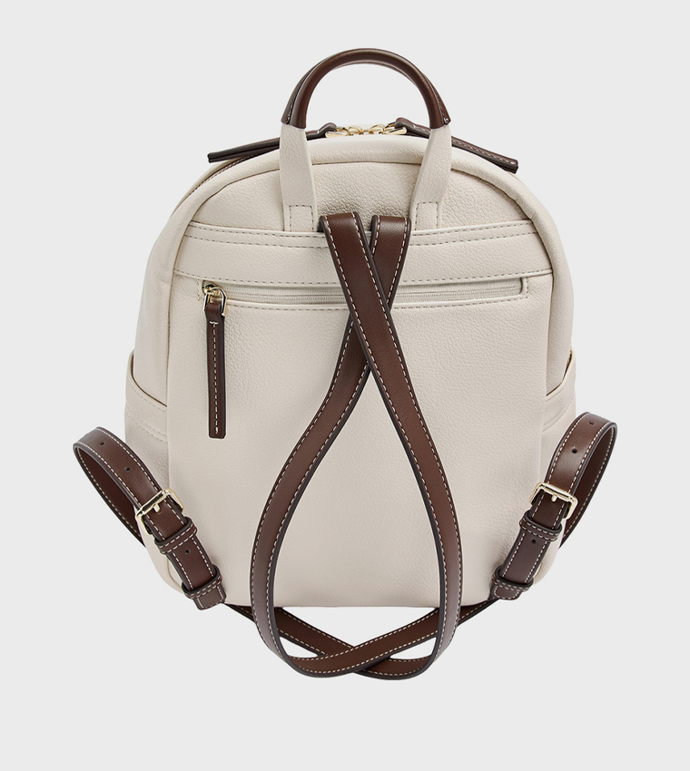 Textured Zipper Backpack