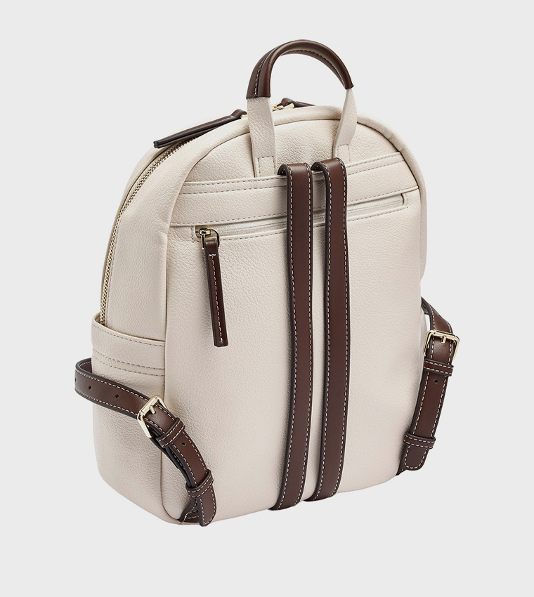 Textured Zipper Backpack
