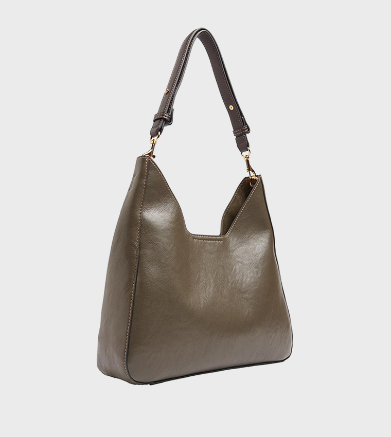 Solid Gold-Tone Hardware Shoulder Bag