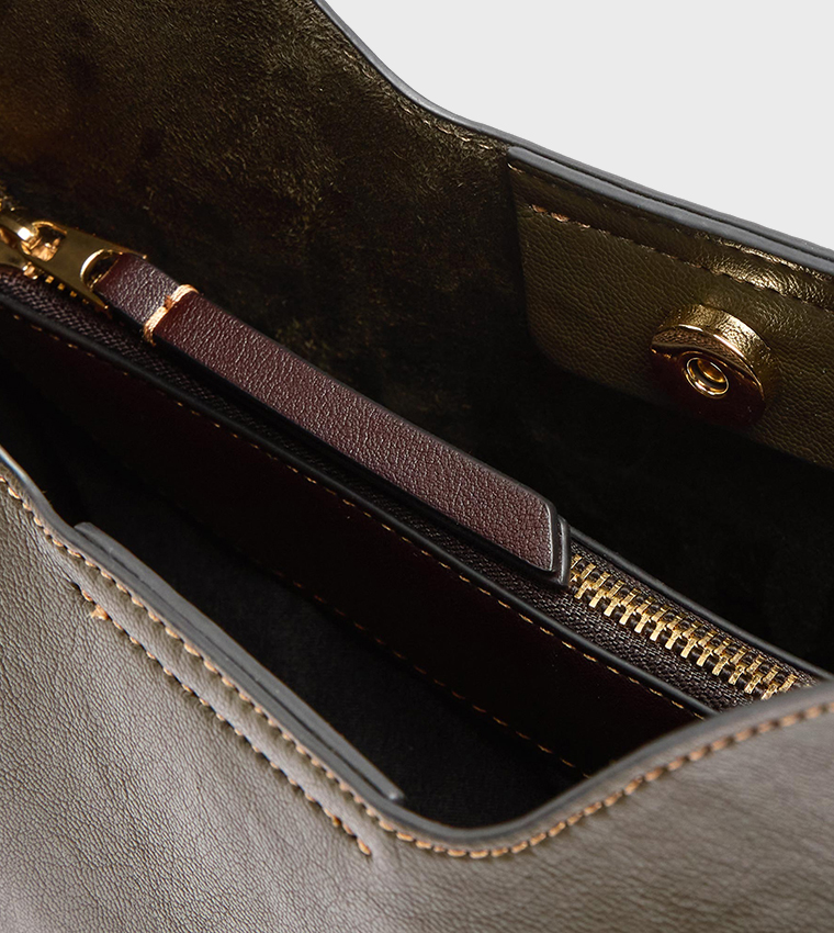 Solid Gold-Tone Hardware Shoulder Bag