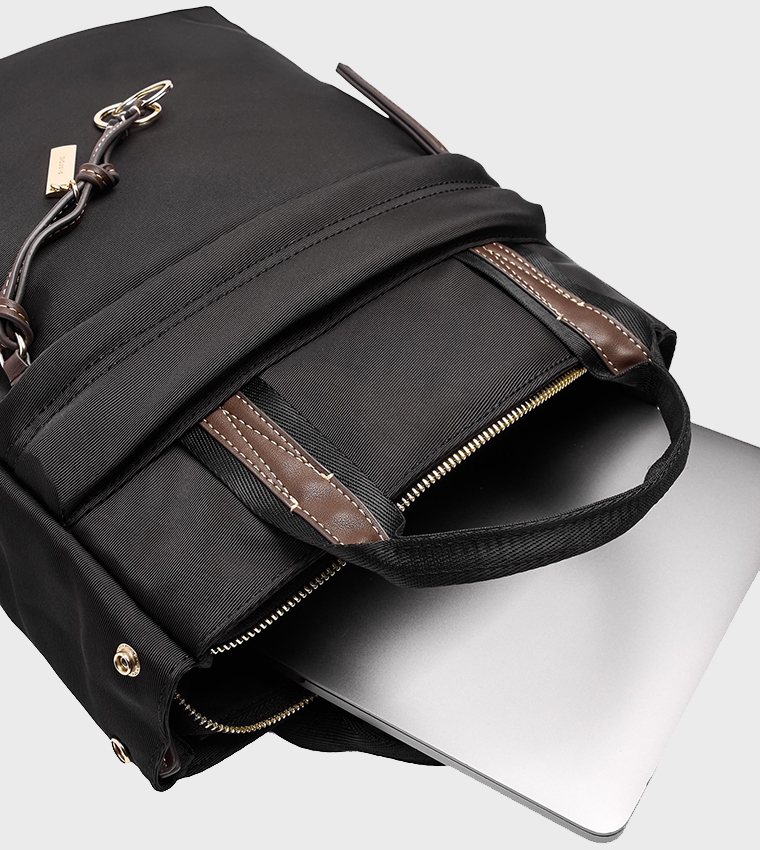 Solid Zipper 13-Inch Laptop Backpack