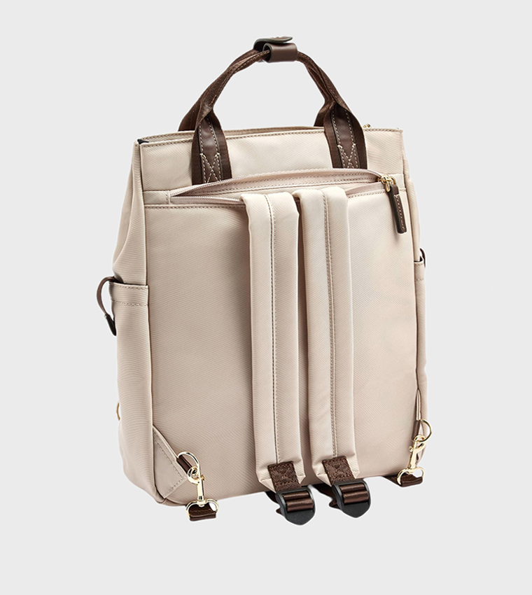 Solid Zipper 13-Inch Laptop Backpack