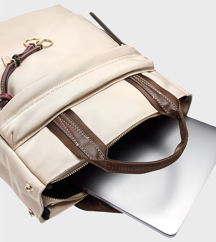 Solid Zipper 13-Inch Laptop Backpack